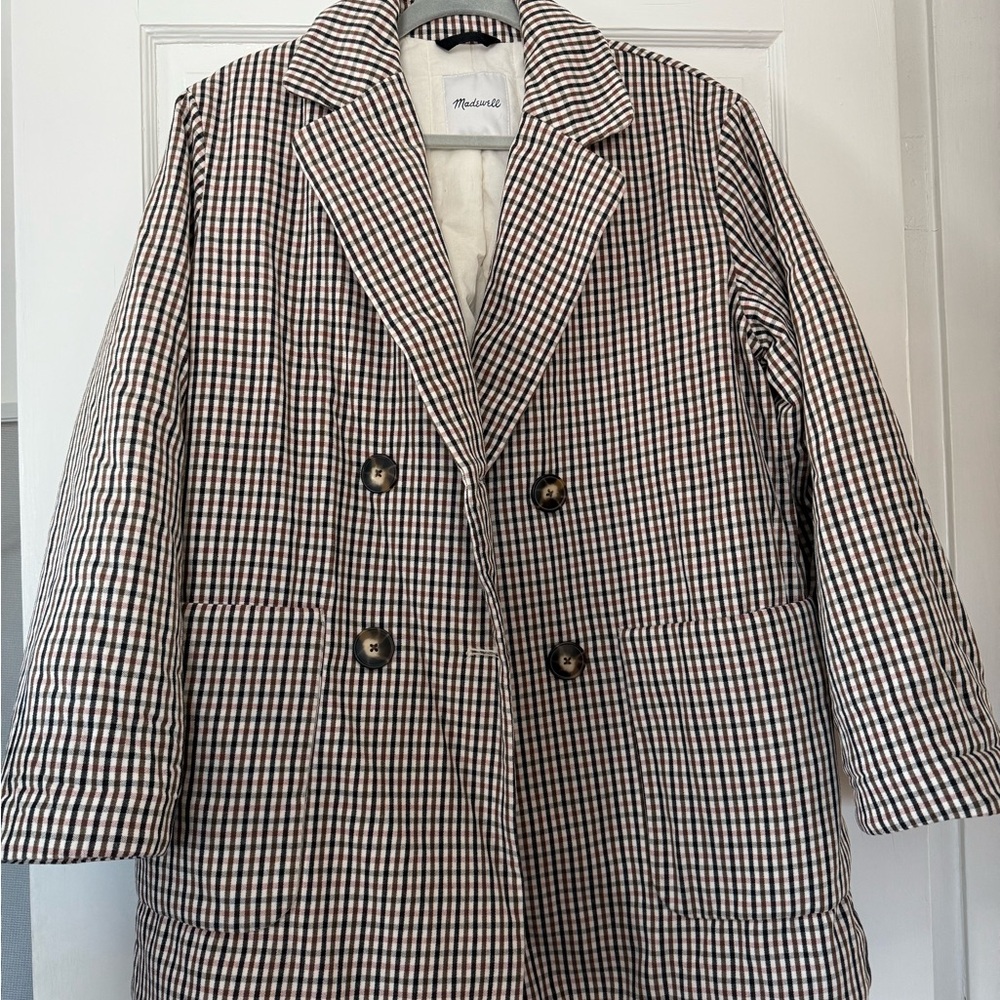 Madewell - Quilted Plaid Double-Breasted Women's Coat